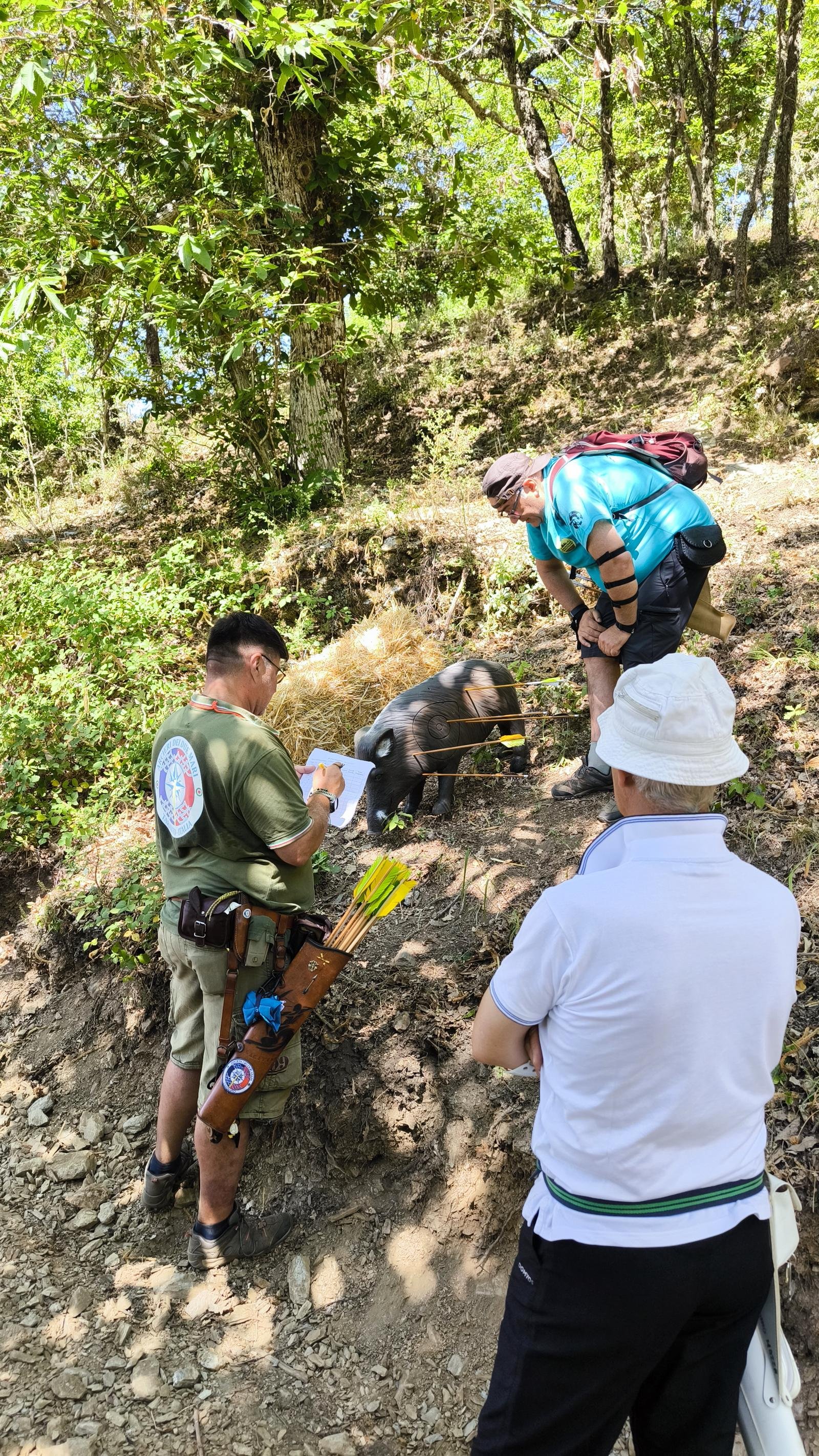 Arcieri lungo il percorso 3D nel bosco